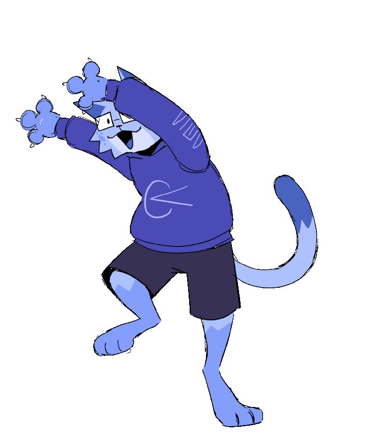 Catphri doing a silly dance! Art by HauntingRabbits!