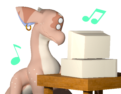 Ipyo is at the desk, I wonder what ze's doing.. Hopefully working on the site...